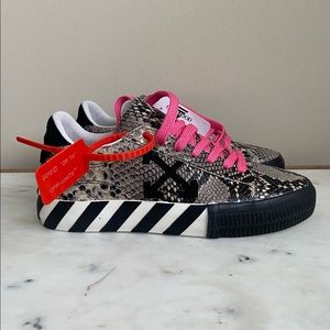 Off White Vulcanized python sneakers